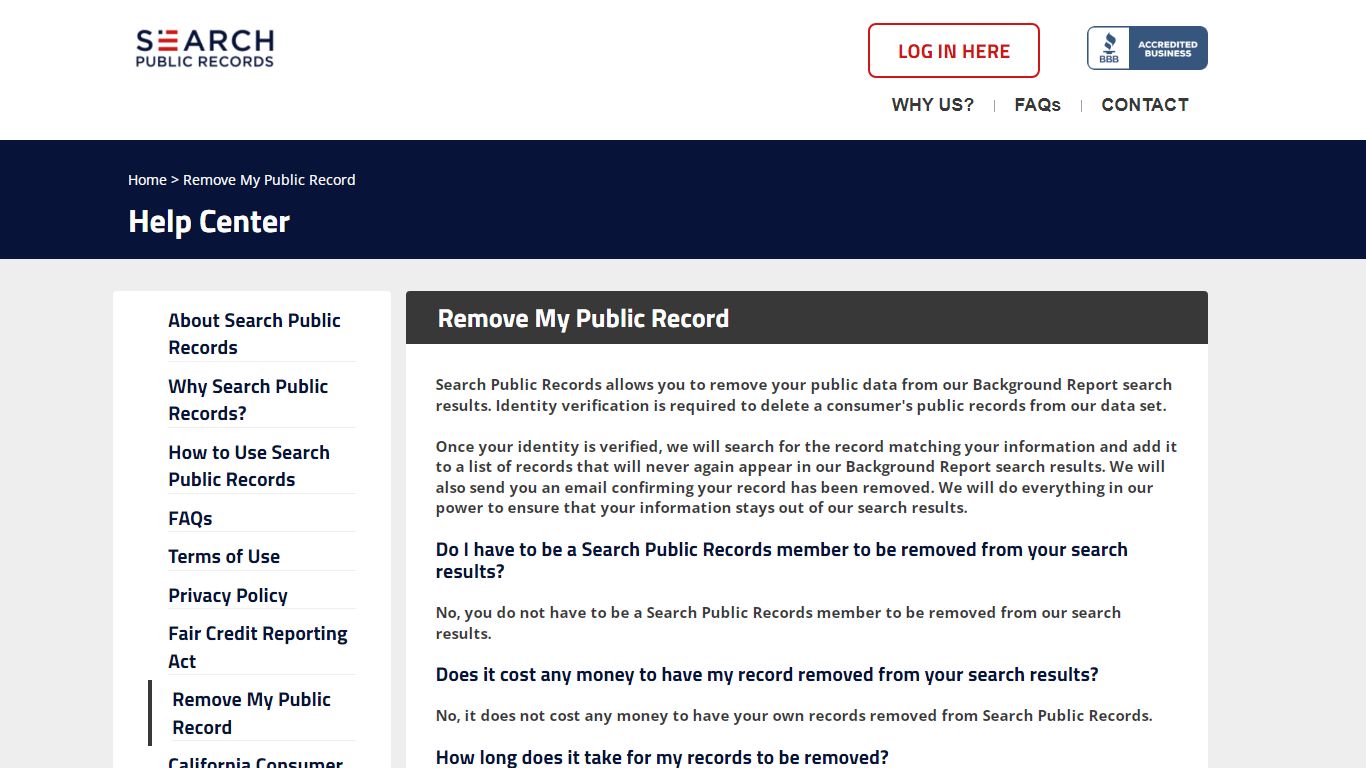 Remove My Public Record | Search Public Records